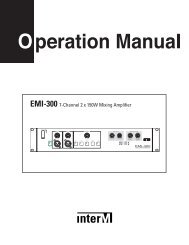 EMI-300 7-Channel 2 x 150W Mixing Amplifier - Inter-M