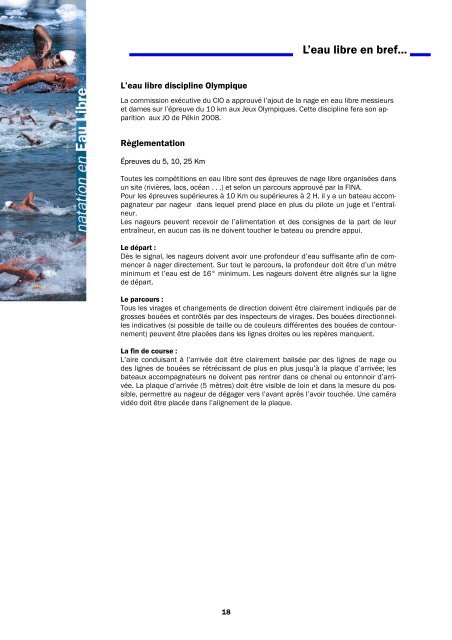 Dossier complet - FÃ©dÃ©ration FranÃ§aise de Natation