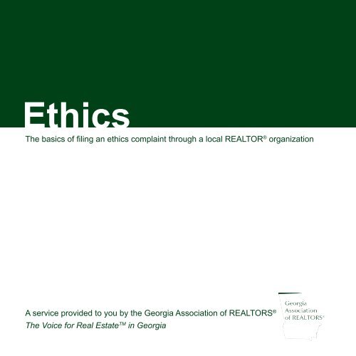 Filing an Ethics Complaint - Georgia Association of Realtors