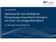 Optionen für eine intelligente Einspeisung erneuerbarer Energien ...