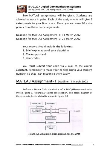 MATLAB Assignment #1