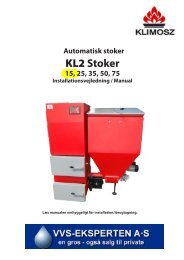 Stoker 15, 25, 35, 50, 75 Installationsvejledning / Manual - Fyrteknik