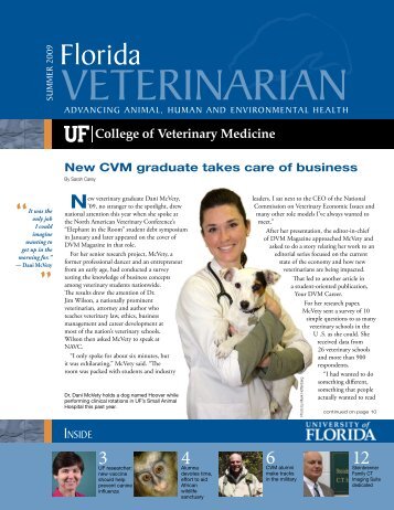 Florida Veterinarian, Summer 2009 (PDF) - University of Florida ...