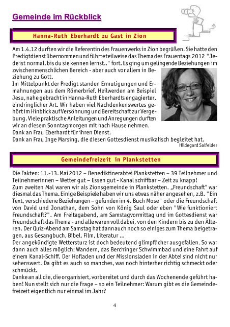 Gemeindebrief Jun-Jul 2012 - Zionsgemeinde