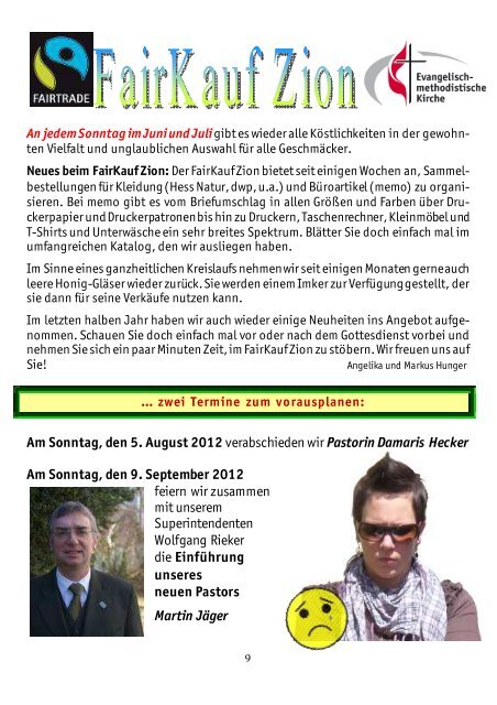 Gemeindebrief Jun-Jul 2012 - Zionsgemeinde