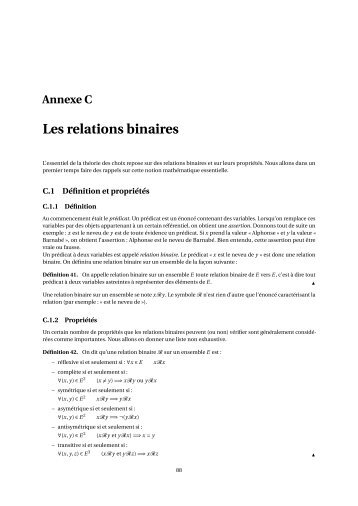 Les relations binaires