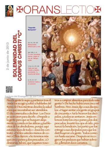 OL Solemnidad del Corpus Christi C, PDF - Orans lectio