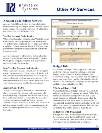 Other AP Services Product Sheet - Innovative Systems