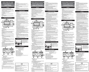 guitar & bass auto tuner gu30 owner's manual accordeur - Ibanez