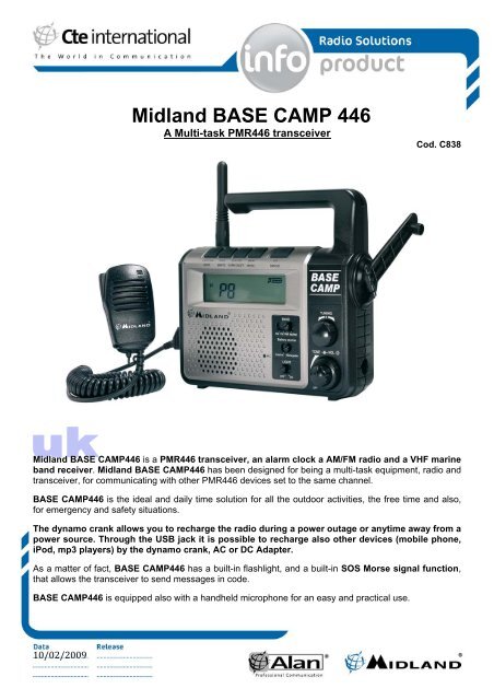 Midland BASE CAMP 446 - Alan UK