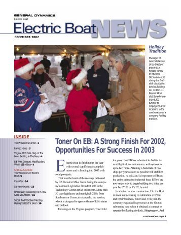 Toner On EB - Electric Boat Corporation