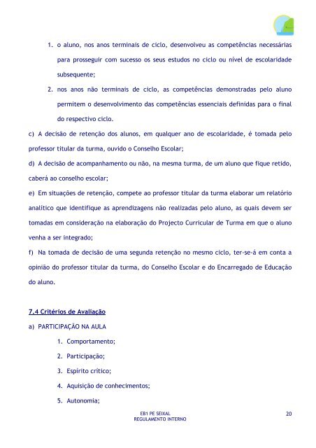 O Regulamento Interno ÃƒÂ© um documento que contÃƒÂ©m um conjunto ...