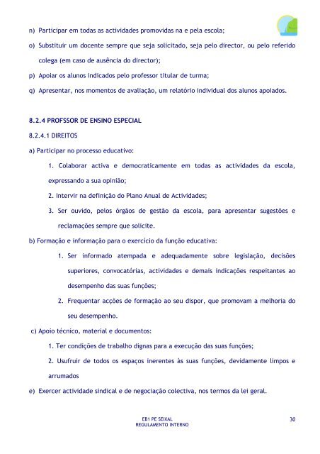 O Regulamento Interno ÃƒÂ© um documento que contÃƒÂ©m um conjunto ...