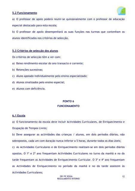 O Regulamento Interno ÃƒÂ© um documento que contÃƒÂ©m um conjunto ...