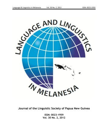 Journal of the Linguistic Society of Papua New Guinea