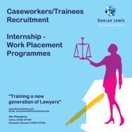 Recruitment Brochure - Duncan Lewis Solicitors