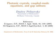 Photonic crystals, coupled-mode equations, and ... - Dmitry Pelinovsky