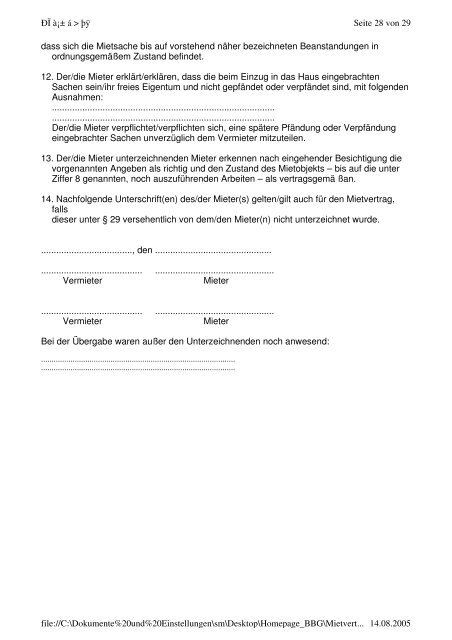 Mietvertrag/Einfamilienhaus - CS-Hausverwaltung