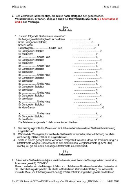 Mietvertrag/Einfamilienhaus - CS-Hausverwaltung