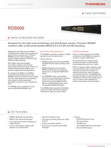 RD5000 - Thomson Video Networks