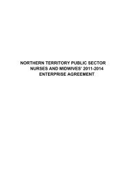 northern territory public sector nurses and midwives - Office of the ...