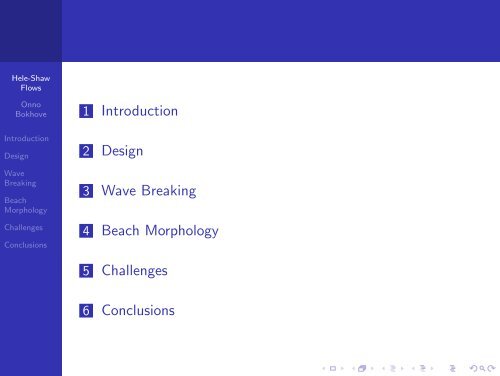 Multiphase Hele-Shaw Flows: from Beaches to Dredgers - School of ...