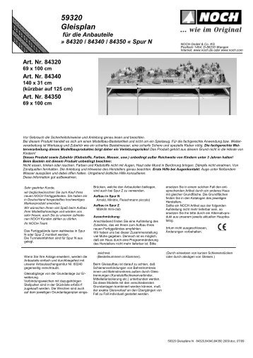 59320 GleisplÃ¤ne N 84320,84340,84350 2009 - Reynaulds