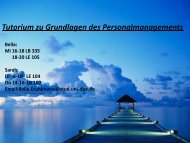 Tutorium Grundlagen des Personalmanagement