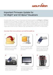 Important Firmware Update for VZ-8light4 and VZ ... - WolfVision