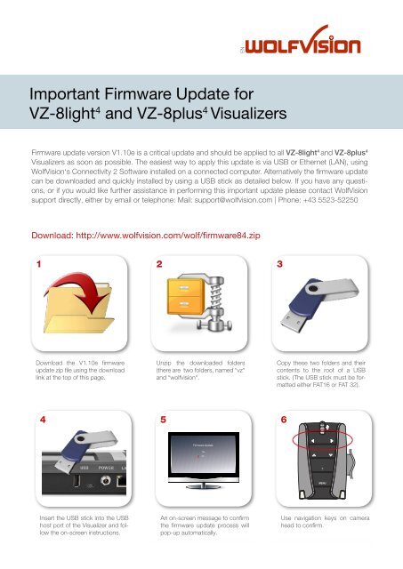 Important Firmware Update for VZ-8light4 and VZ ... - WolfVision