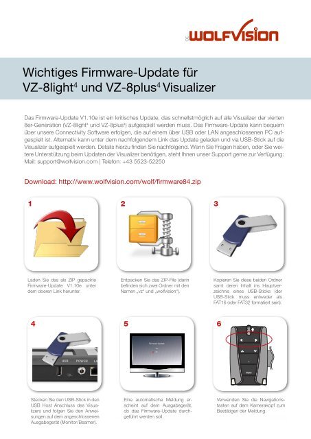 Important Firmware Update for VZ-8light4 and VZ ... - WolfVision