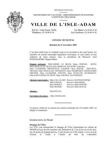 21 novembre 2003 - L'Isle-Adam