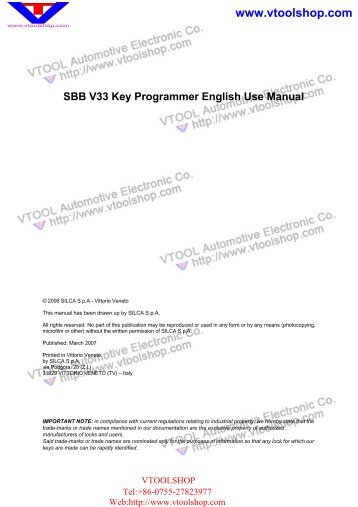 SBB User Manual English.pdf - Car Diagnostic Tool