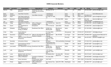 HSWG Regular Members - Department of Energy Human Subjects ...