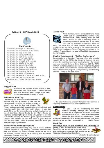 Newsletter Edition 9 2013 - St Edwards Primary School