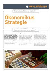 Ökonomikus Strategie - game solution ag