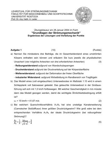 "Grundlagen der Strömungsmechanik" - Lehrstuhl ...