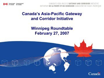 Canada's Asia-Pacific Gateway and Corridor Initiative