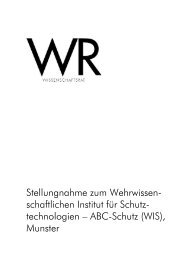 Stellungnahme zum Wehrwissen- schaftlichen ... - Wissenschaftsrat