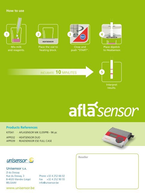 Dairy Aflasensor Leaflet - NOACK