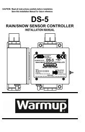 rain/snow sensor controller - Warmup