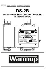 ds-2b rain/snow sensor controller - Warmup