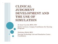 Clinical judgment development: Using simulation