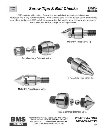 Check Ring Valves - BMS Burns