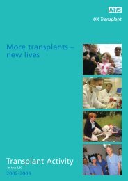 UK Activity Report 2002-2003 - Organ Donation
