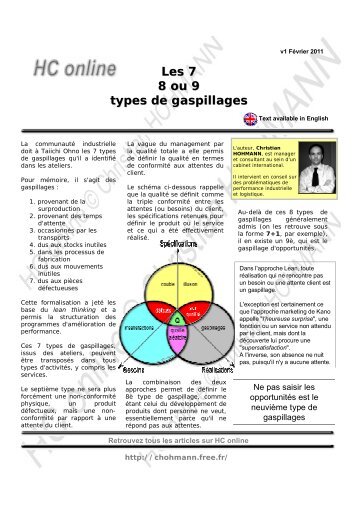 Les 7 8 ou 9 types de gaspillages - Ingenierie Industrielle ...