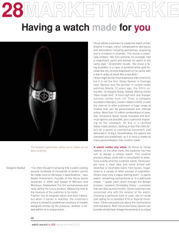 Having a watch made for you - Watch Around