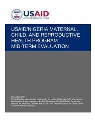 USAID/Nigeria Maternal, Child, and Reproductive Health Program ...