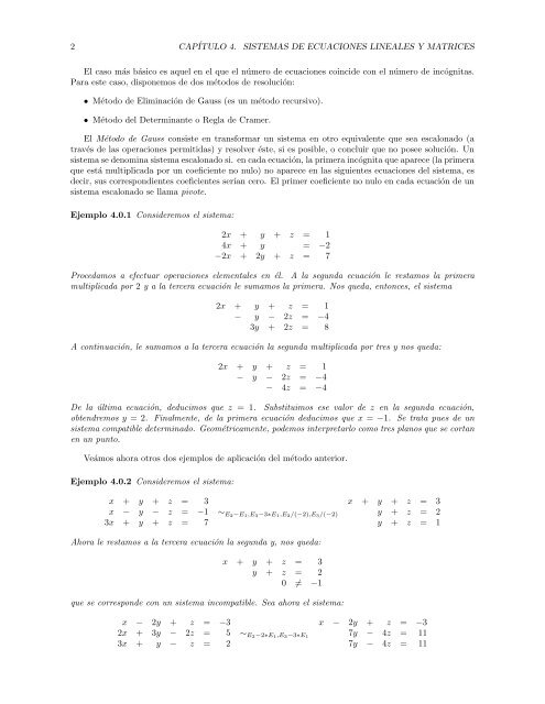 Sistemas de Ecuaciones Lineales y Matrices - QueGrande