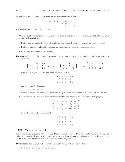 Sistemas de Ecuaciones Lineales y Matrices - QueGrande